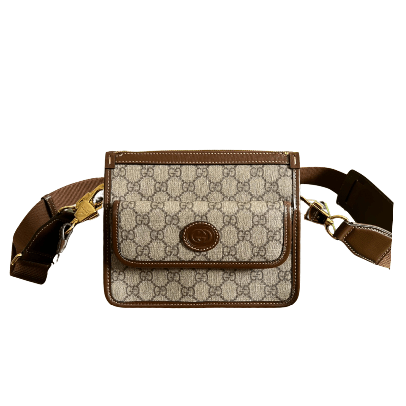 ＧＣＣＩRETRO GG SUPREME MESSENGER BAG BEGIE-EBONY