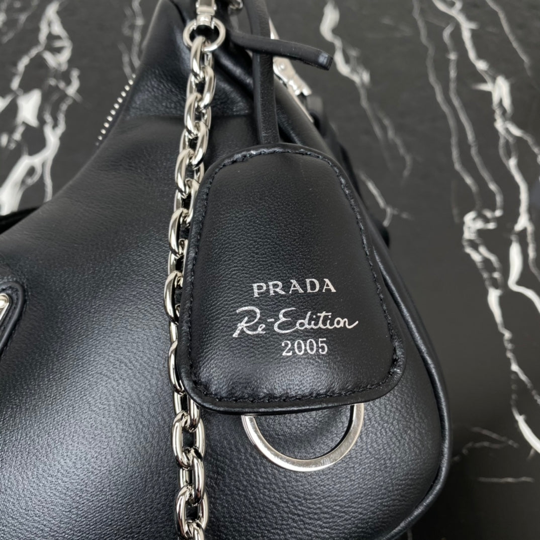ＰＲＤＡ HANDBAG BLACK LEATHER