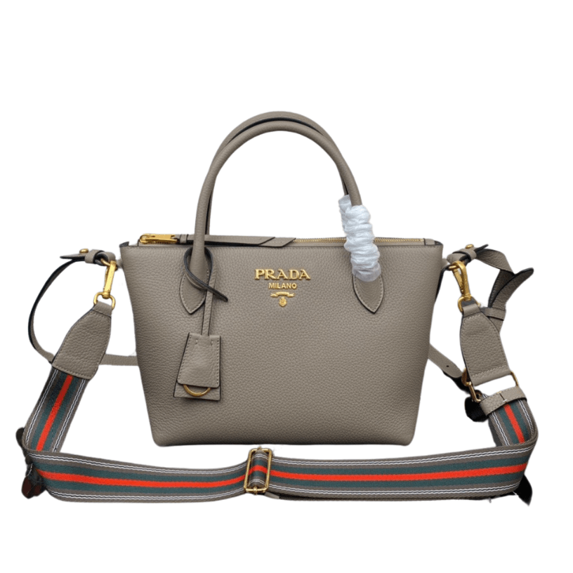 ＰＲＤＡ DAINO LEATHER TOTE BAG BAMBOO GRAY