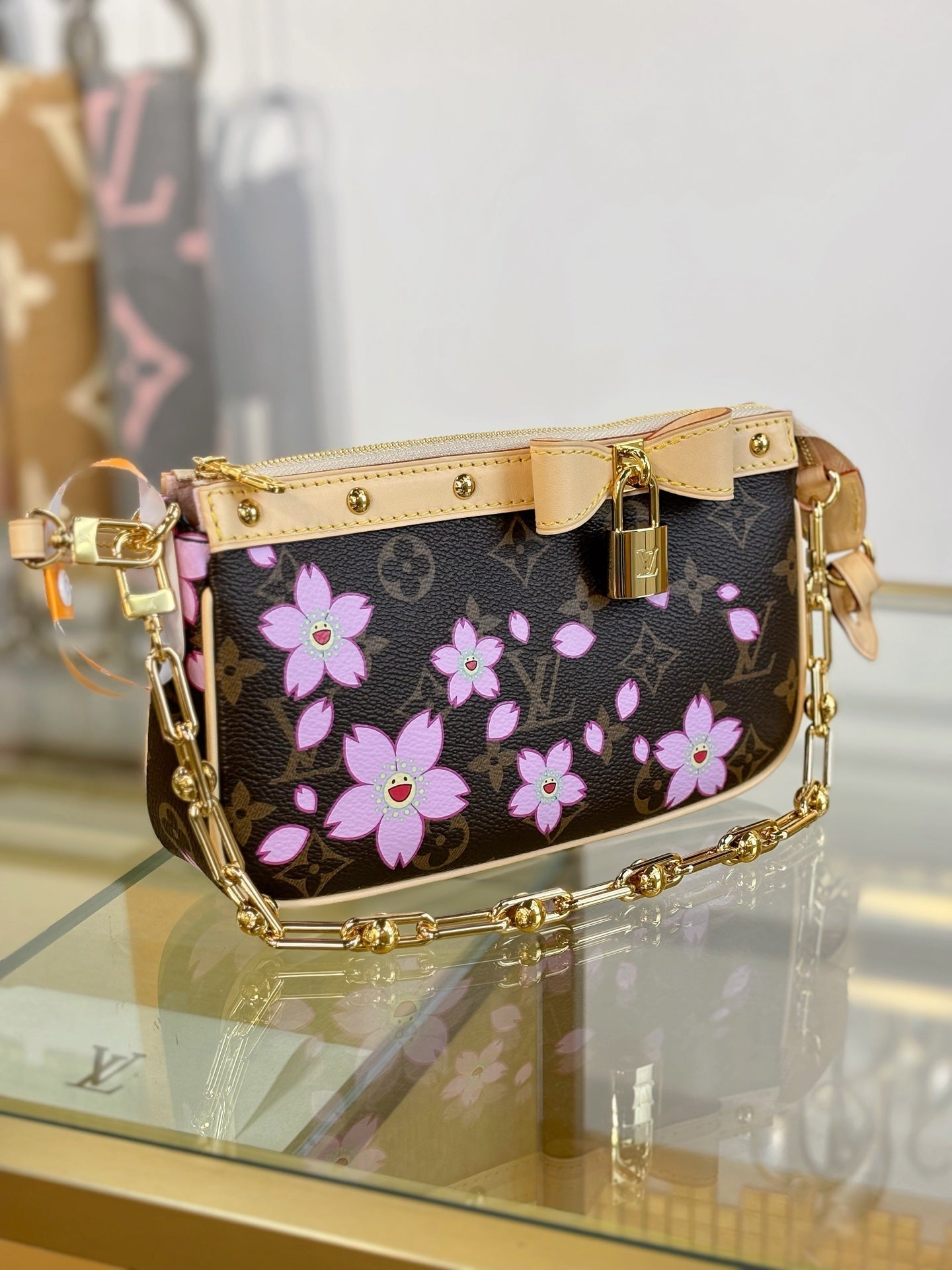 ＬＳ ＶＴＴＯＮ x TM POCHETTE ACCESSOIRES BROWN