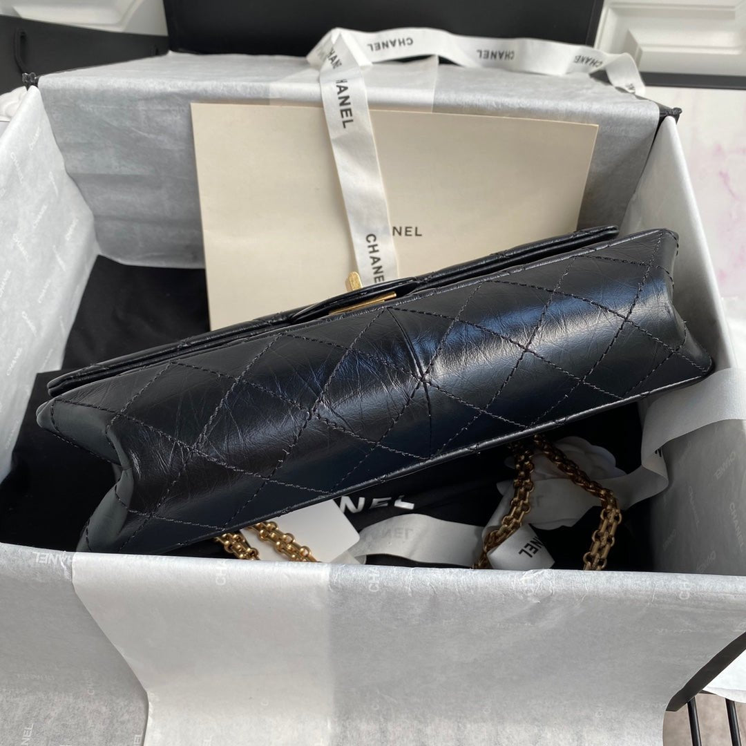 ＣＨＮＥＬ LARGE 2.55 HANDBAG GOLD METAL