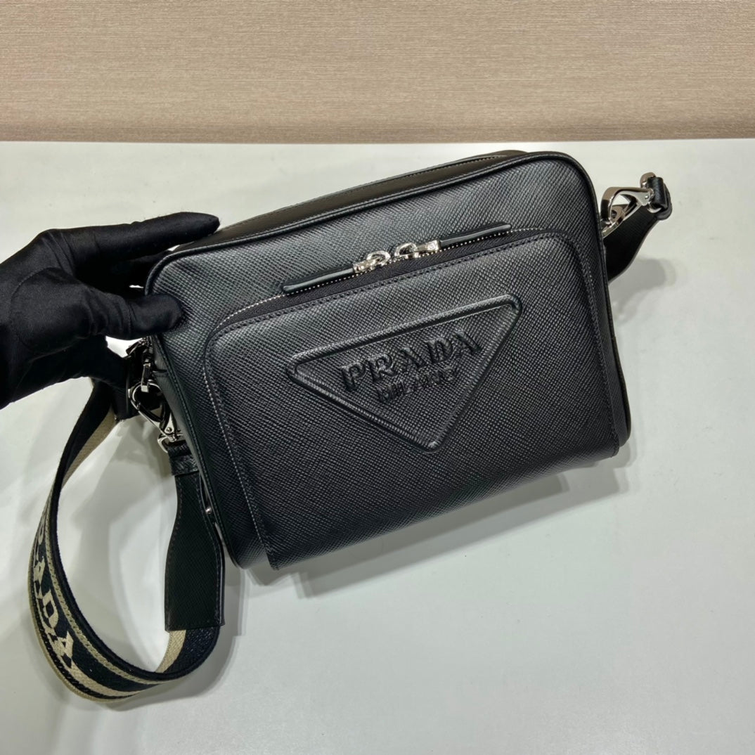 ＰＲＤＡ SAFFIANO LEATHER SHOULDER BAG BLACK