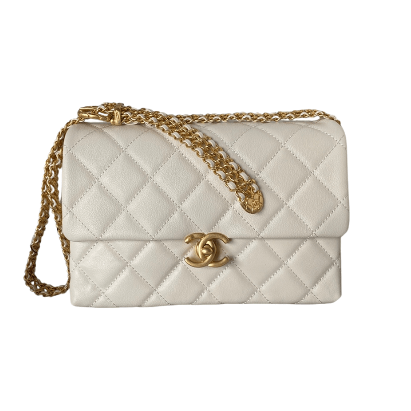 ＣＨＮＥＬSMALL FLAP BAG WHITE