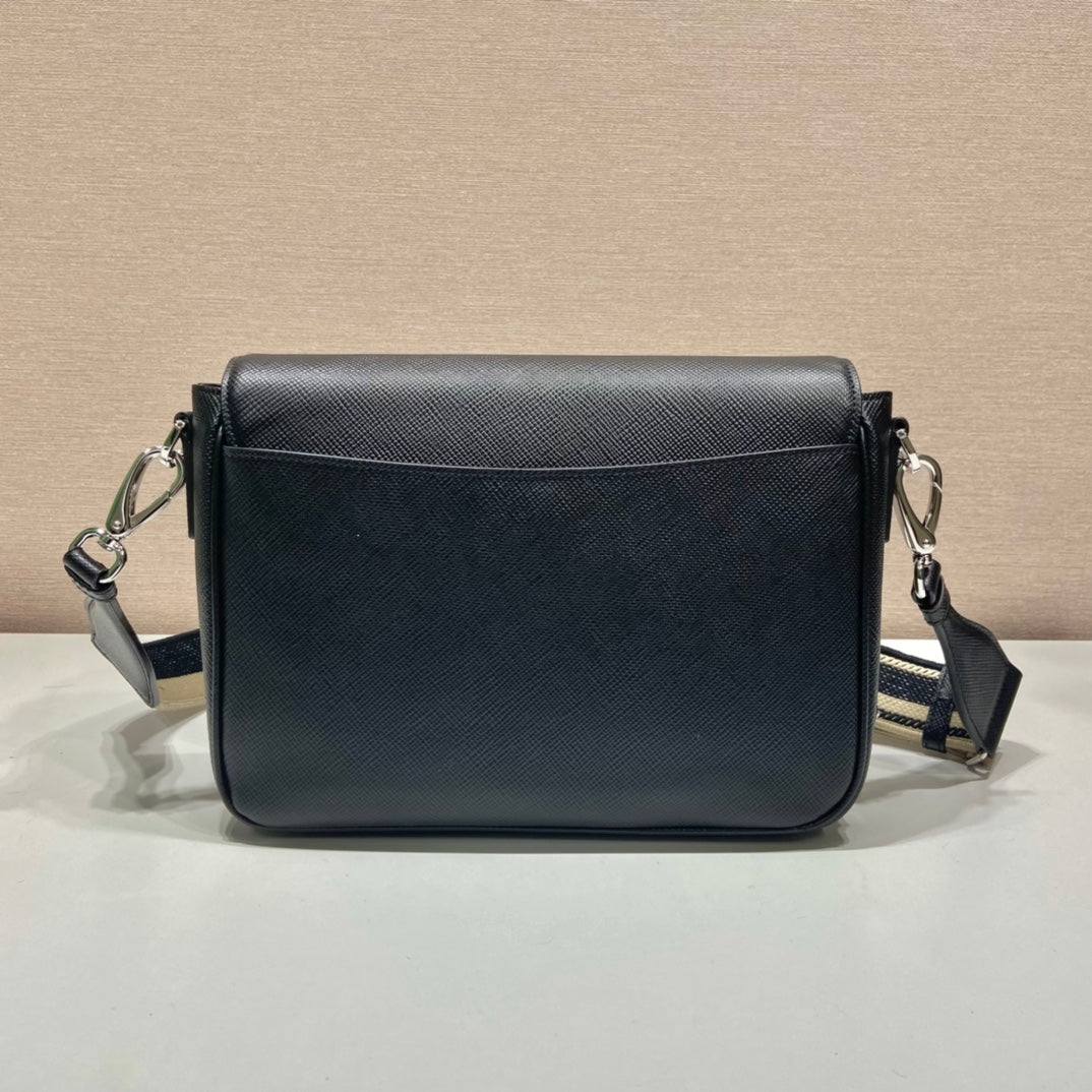 ＰＲＤＡ SAFFIANO LEATHER SHOULDER BAG BLACK
