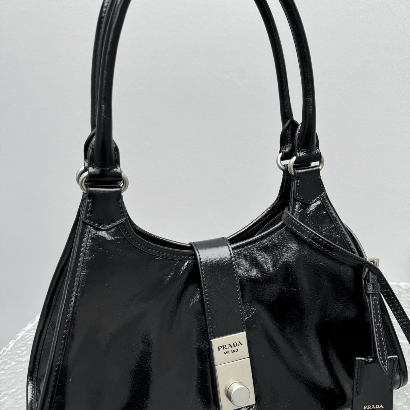 ＰＲＤＡ MEDIUM LEATHER TOTE BAG BLACK