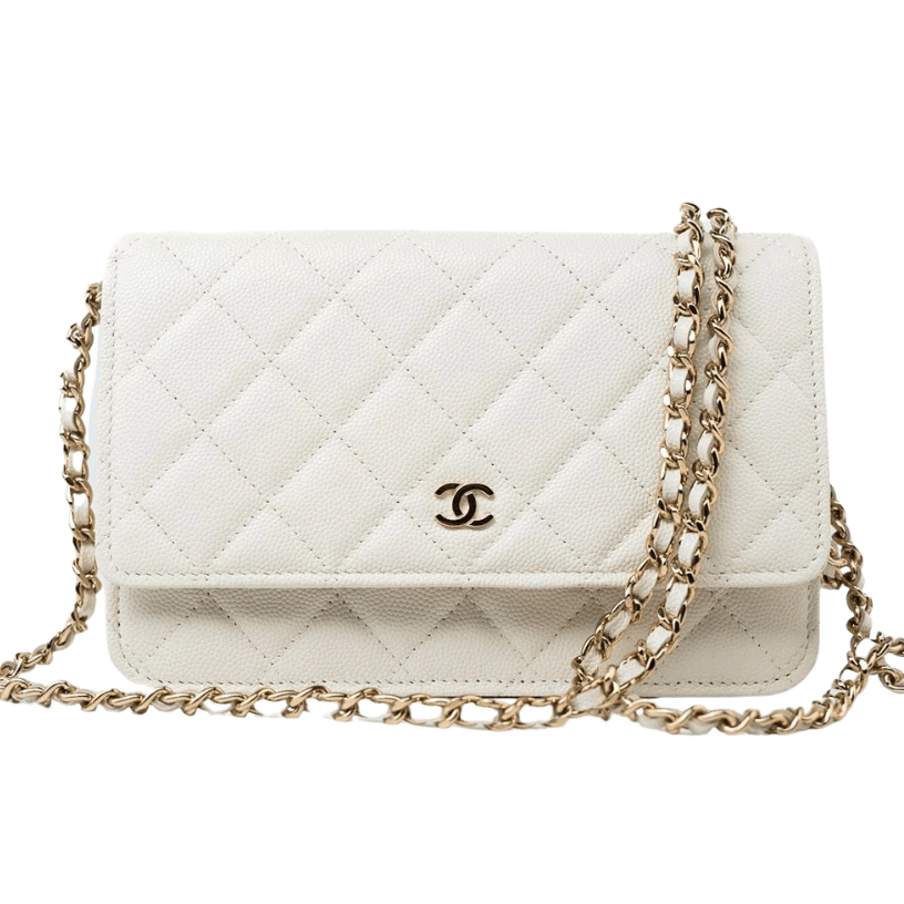 ＣＨＮＥＬCLASSIC WALLET ON CHAIN WHITE