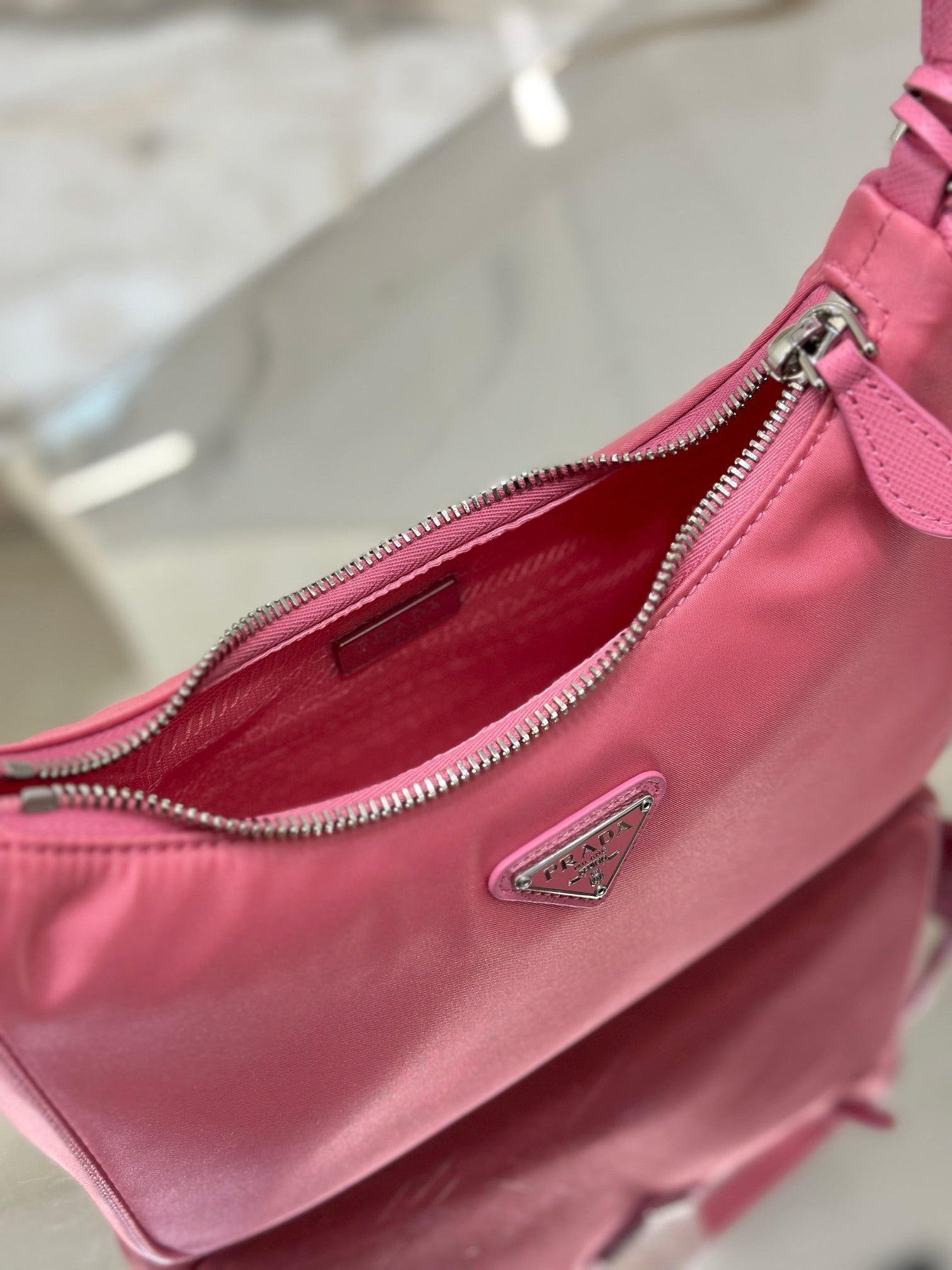 ＰＲＤＡ RE-EDITION 2005 RE-NYLON AND SAFFIANO MINI BAG PINK