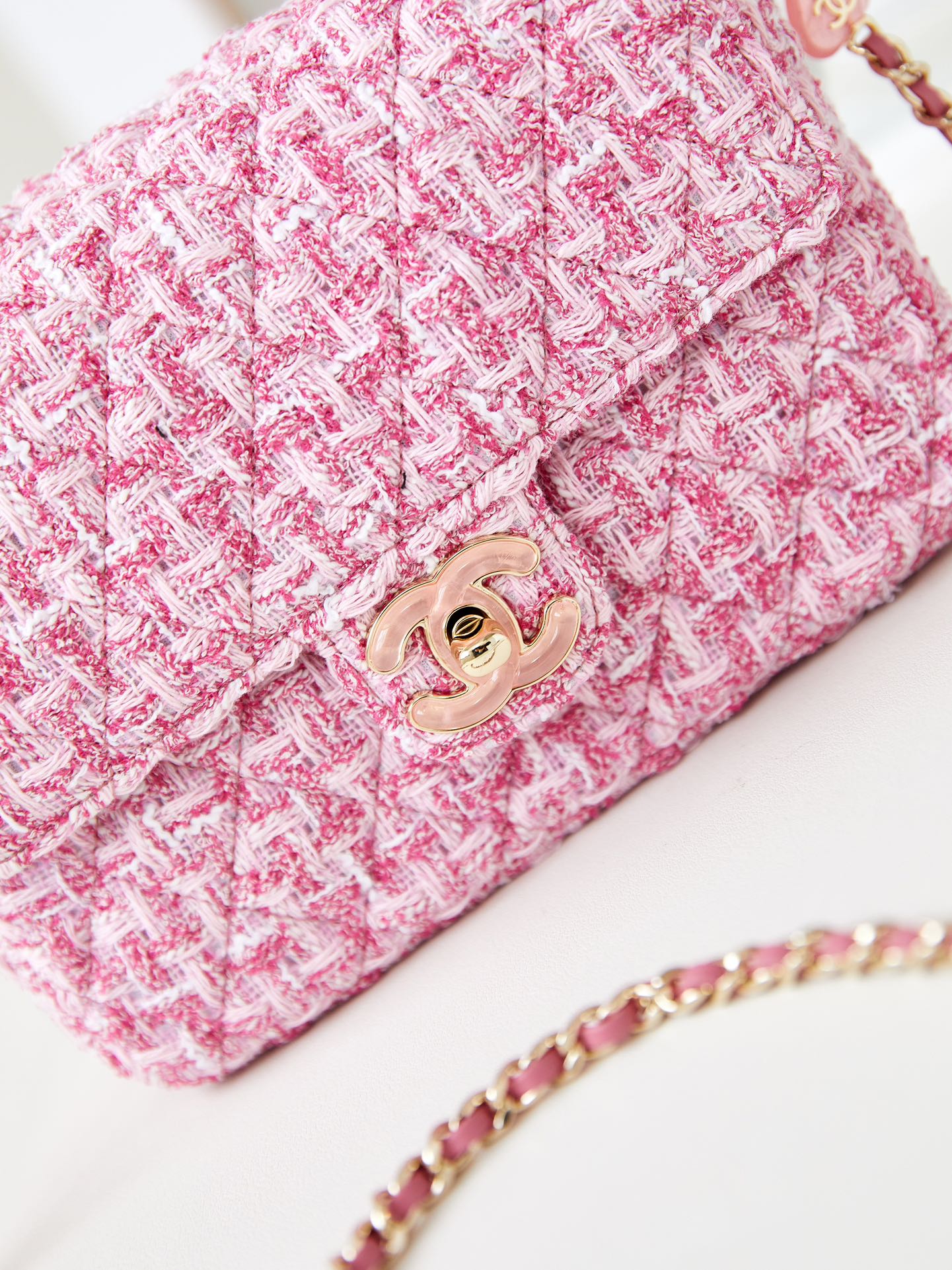ＣＨＮＥＬTWEED CROSSBODY BAG PINK