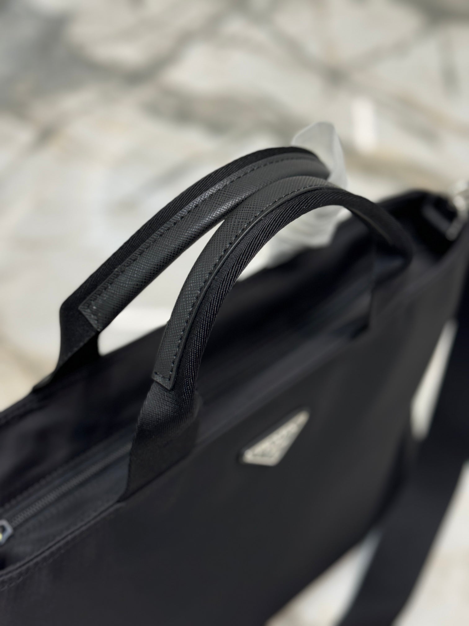 ＰＲＤＡ RE-NYLON AND SAFFIANO LEATHER TOTE BAG