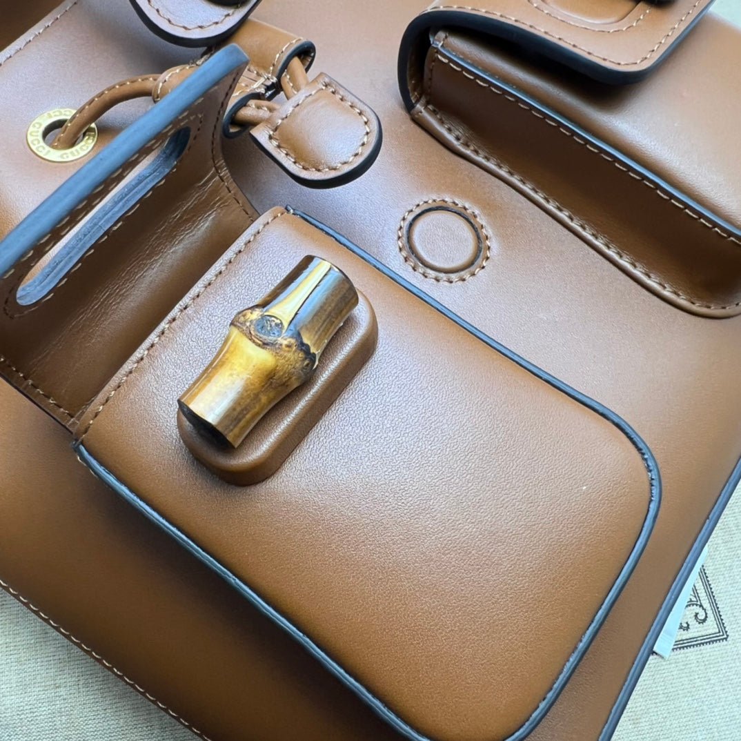 ＧＣＣＩSMALL BAMBOO BACKPACK BROWN