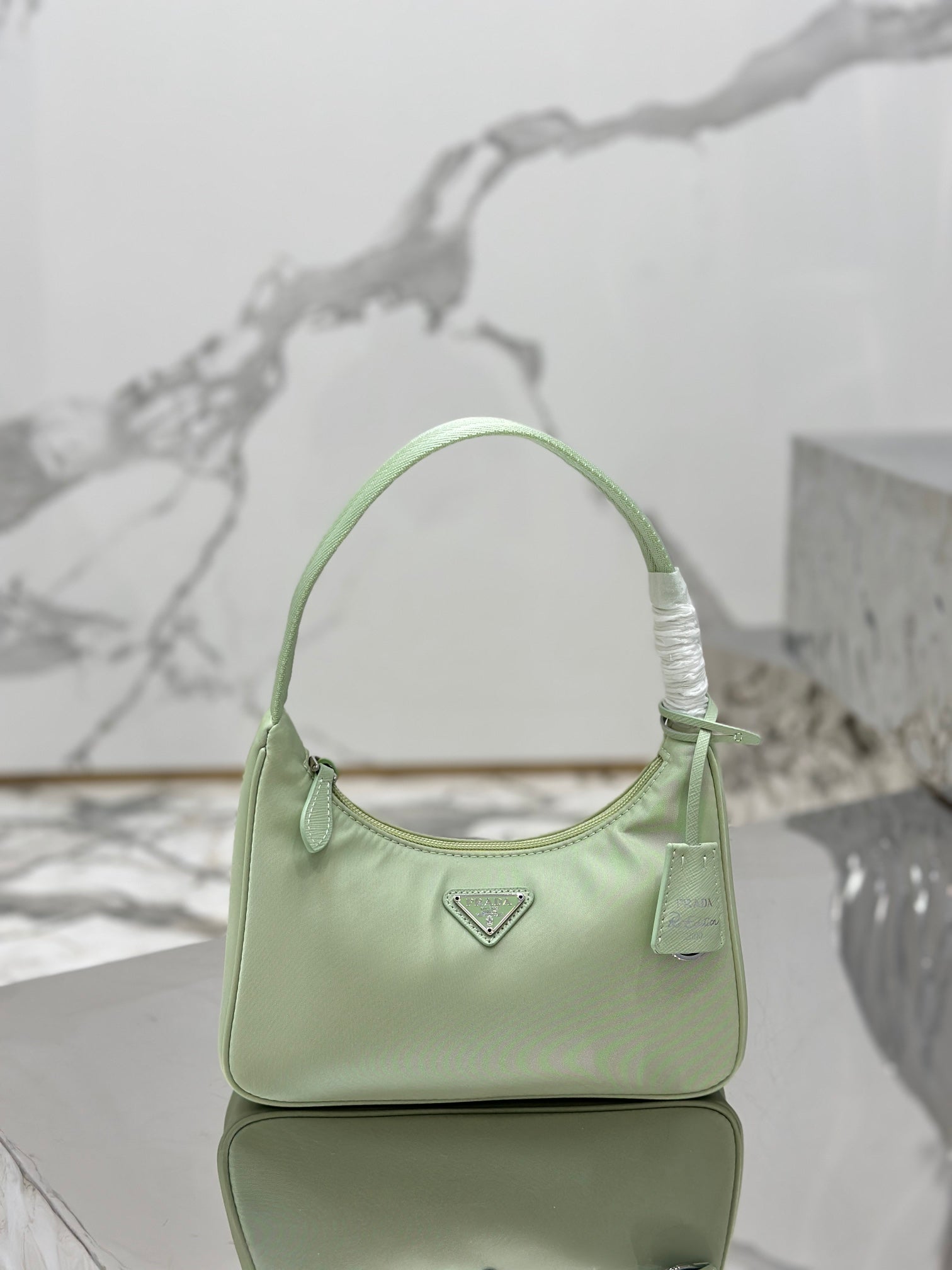 ＰＲＤＡ RE-NYLON PRDA RE-EDITION 2000 MINI-BAG LIGHT GREEN