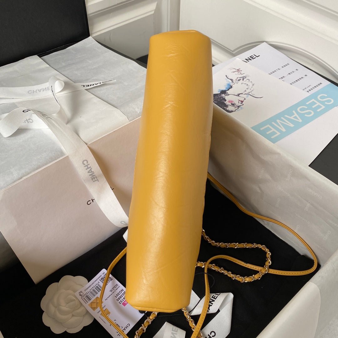 ＣＨＮＥＬ31 MINI SHOPPING BAG EARTH YELLOW