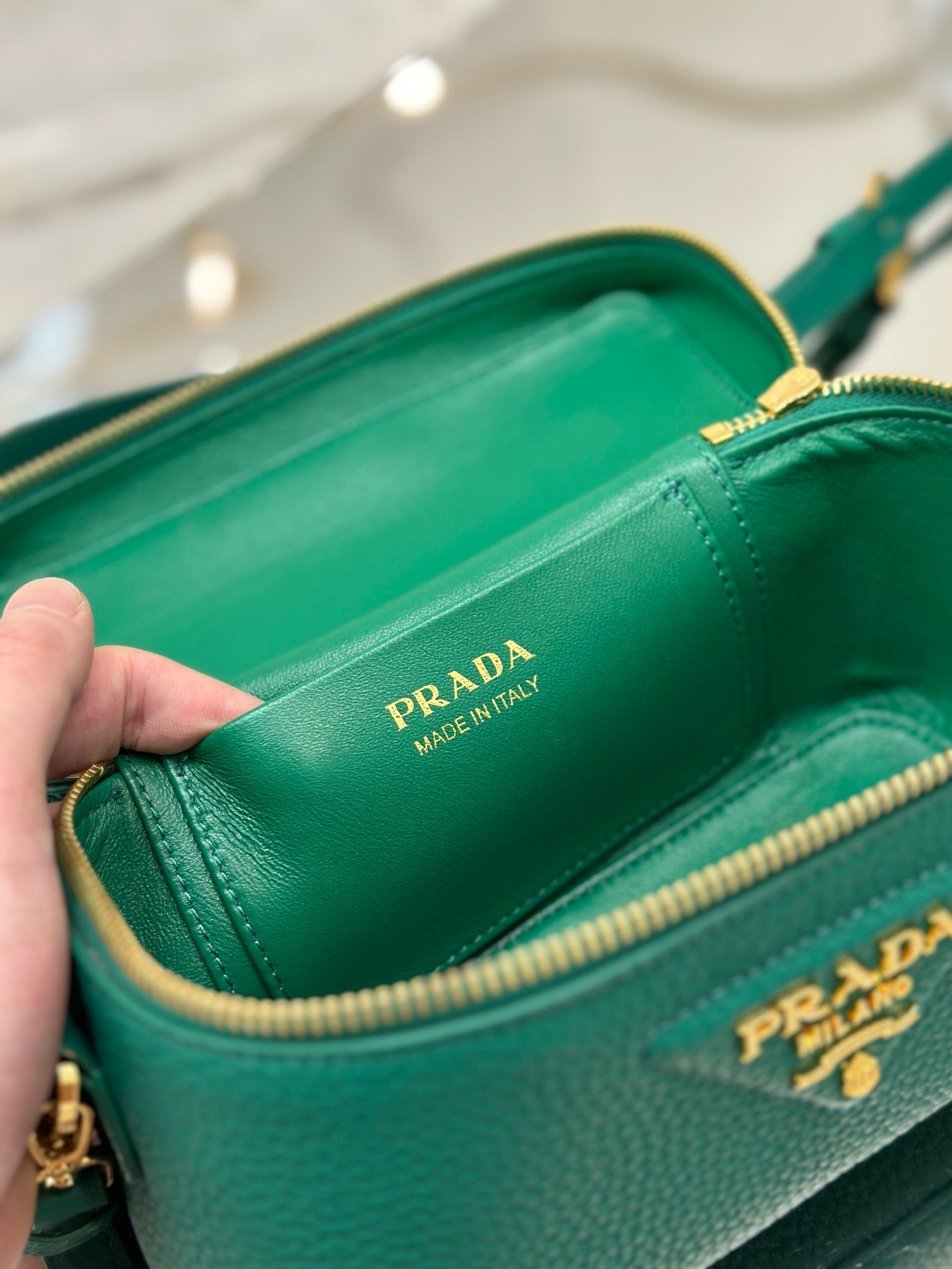 ＰＲＤＡ LEATHER MINI BAG GREEN