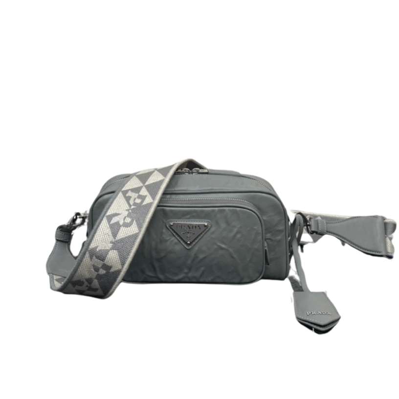 ＰＲＤＡ NAPPA ANTIQUE MULTI-POCKET SHOULDER BAG GREY