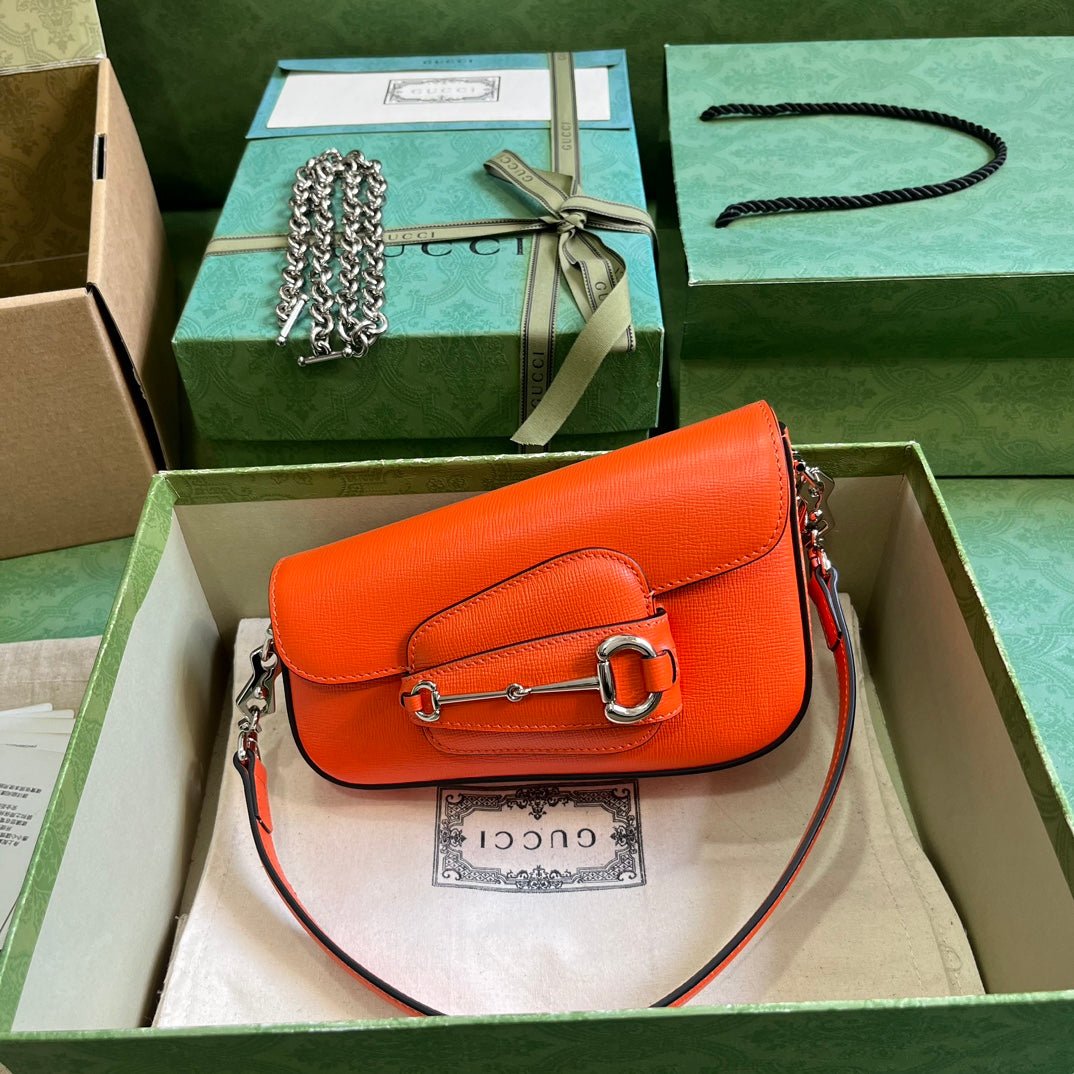 ＧＣＣＩHORSEBIT 1955 MINI LEATHER SHOULDER BAG RED