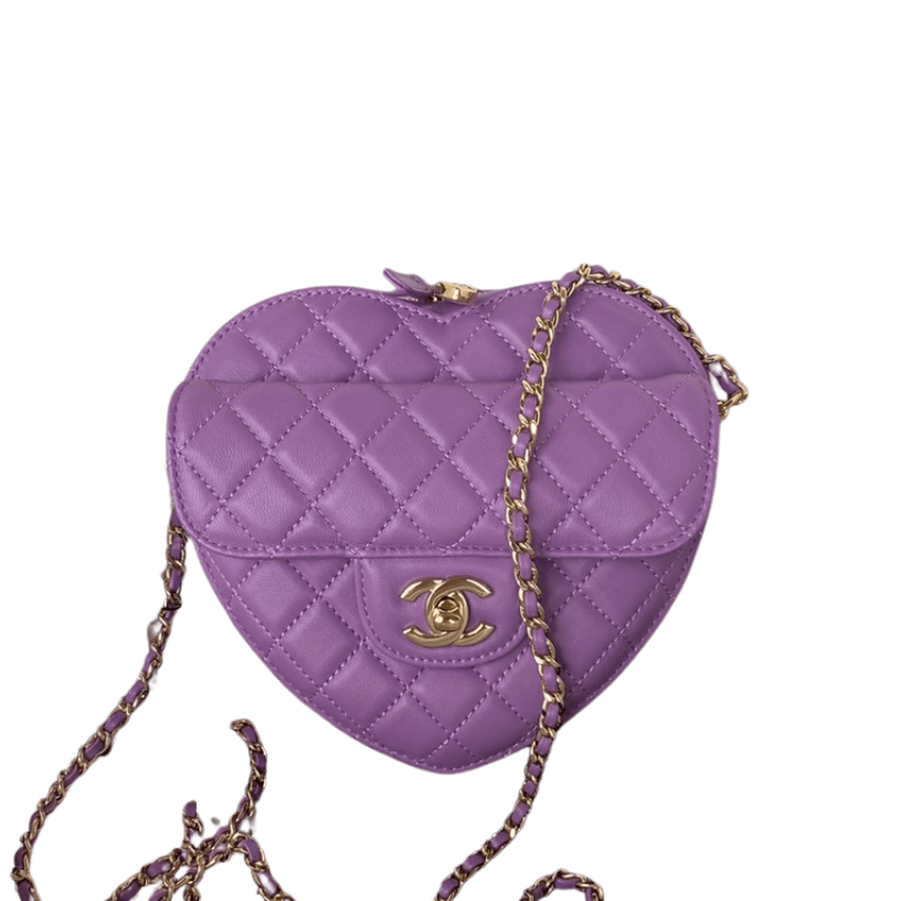 ＣＨＮＥＬHEART BAG  PURPLE
