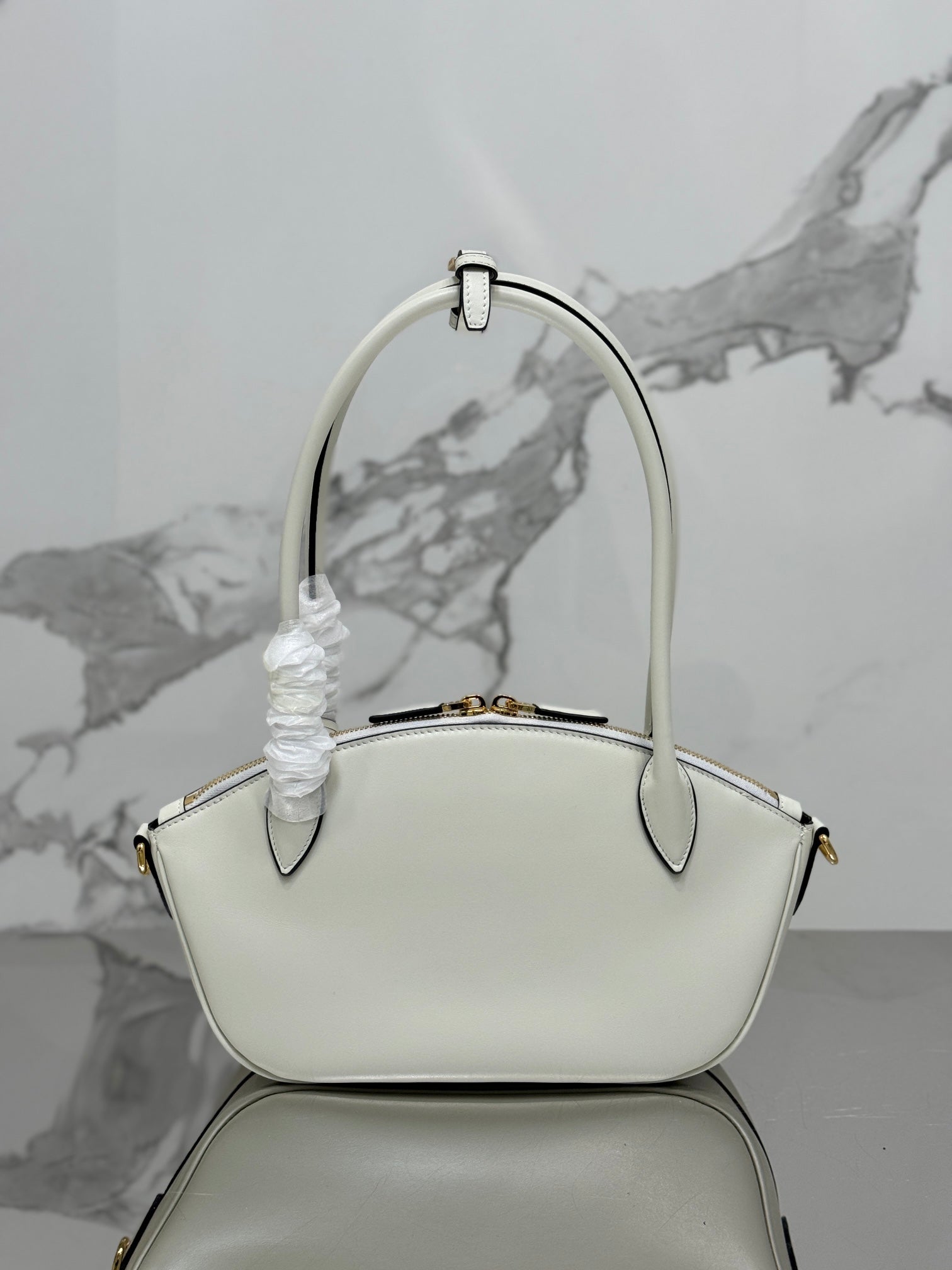ＰＲＤＡ SMALL LEATHER HANDBAG WHITE