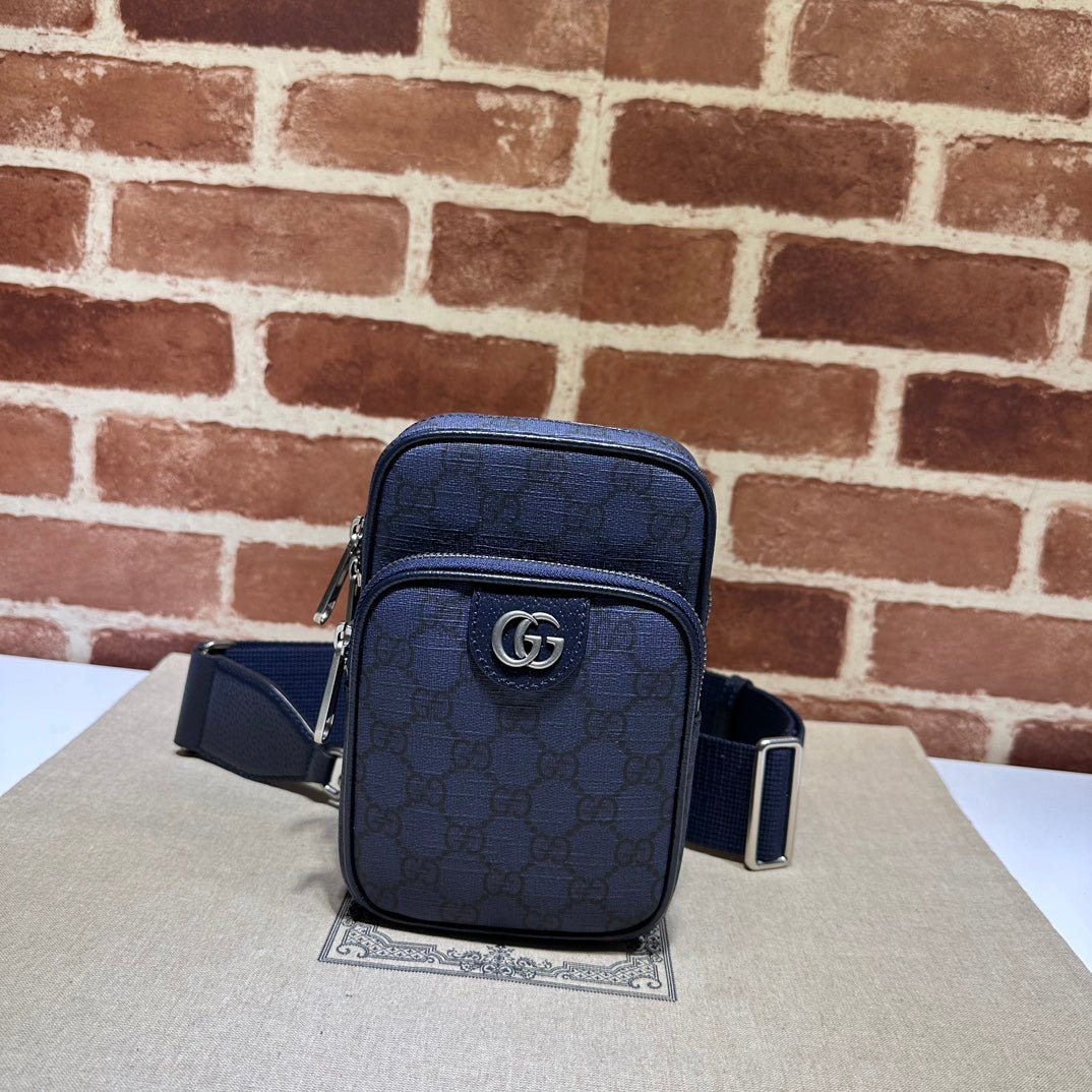 ＧＣＣＩOPHIDIA MINI SHOULDER BAG GG SUPREME NAVY