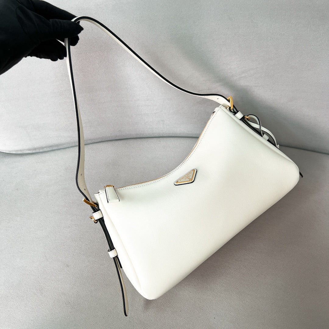 ＰＲＤＡ AIMÉE LARGE LEATHER SHOULDER BAG WHITE