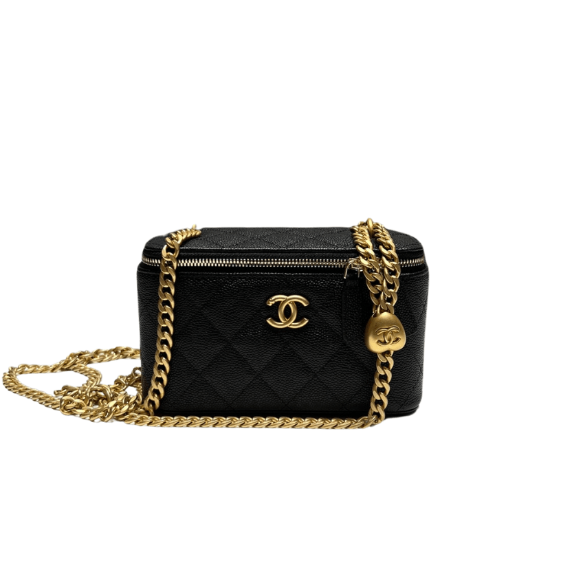 ＣＨＮＥＬHEART BALL BOX BAG BLACK