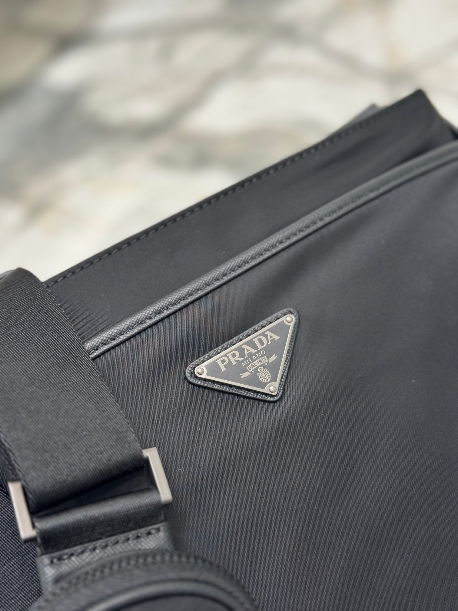 ＰＲＤＡ RE-NYLON AND SAFFIANO LEATHER SHOULDER BAG