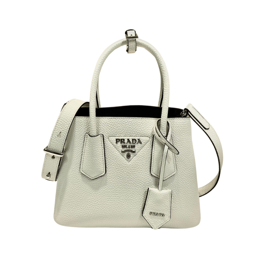 ＰＲＤＡ LEATHER TOTE BAG WHITE