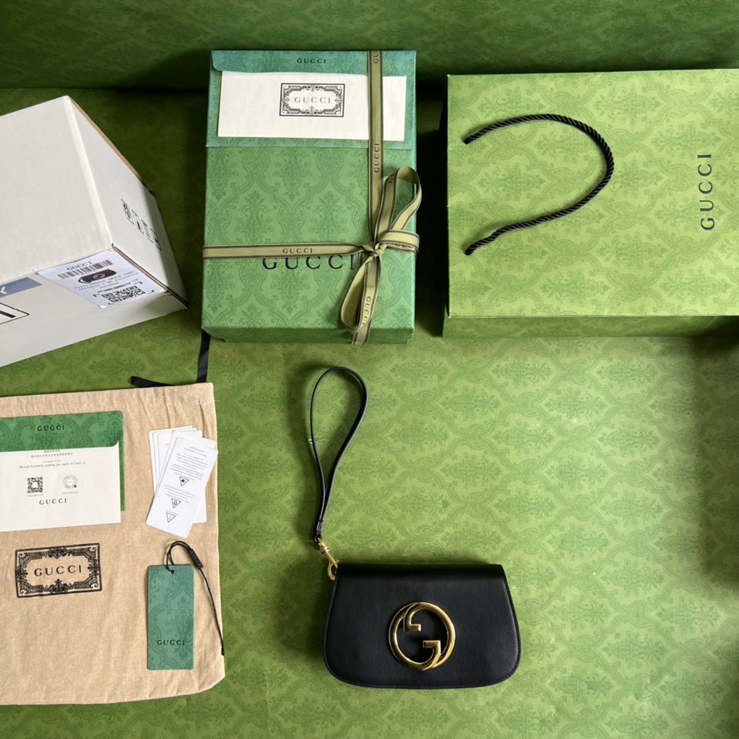 ＧＣＣＩBLONDIE LEATHER SHOULDER BAG BLACK