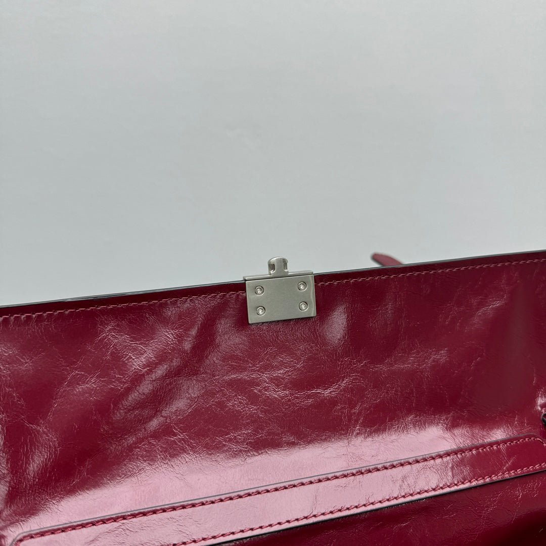 ＰＲＤＡ MEDIUM LEATHER HANDBAG DARK BURGUNDY