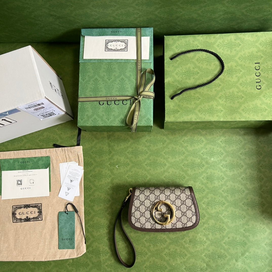 ＧＣＣＩBLONDIE LEATHER SHOULDER BAG BEGIE-BROWN