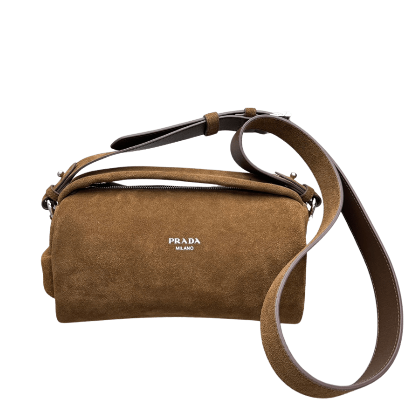 ＰＲＤＡ SUEDE LEATHER SHOULDER BAG COFFEE