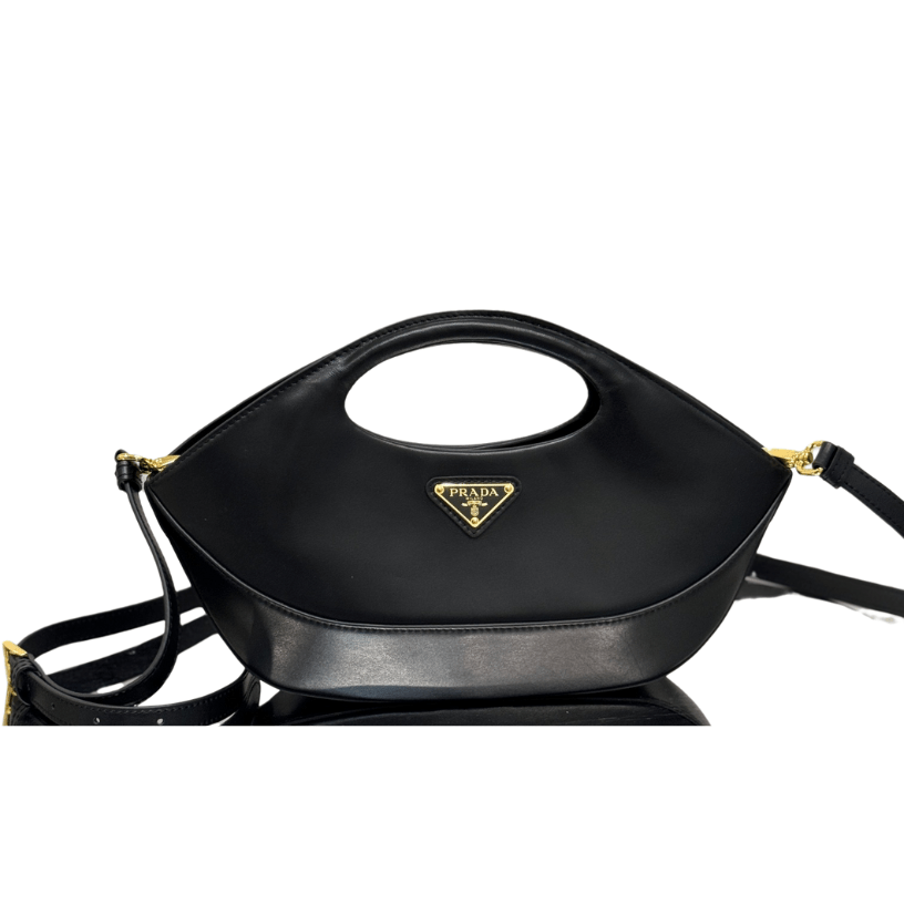 ＰＲＤＡ LEATHER TOTE BAG BLACK