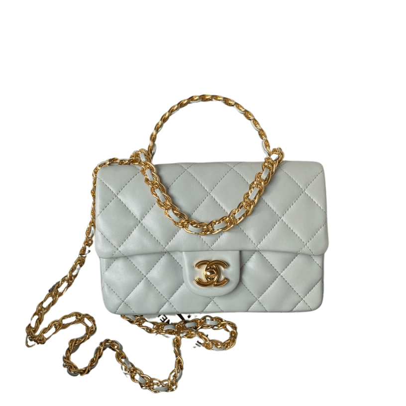 ＣＨＮＥＬSMALL FLAP BAG WITH TOP HANDLE