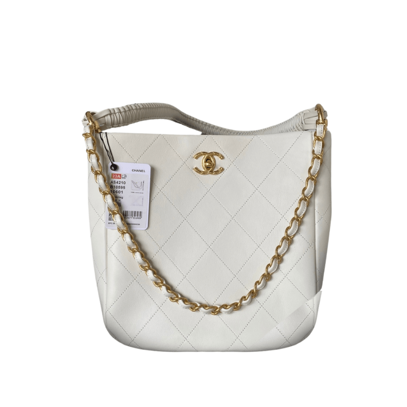 ＣＨＮＥＬCLASSIC CLUTCH WITH CHAIN WHITE