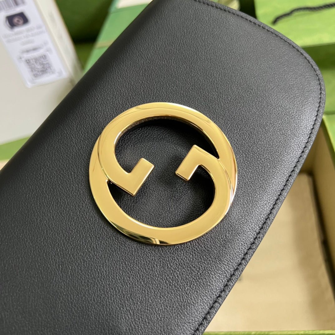 ＧＣＣＩBLONDIE LEATHER SHOULDER BAG BLACK