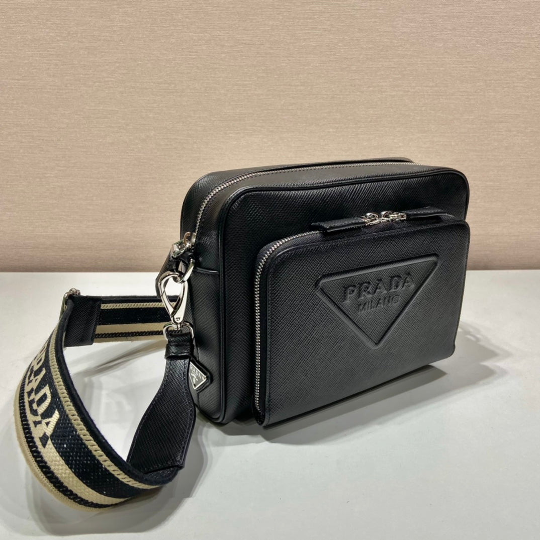 ＰＲＤＡ SAFFIANO LEATHER SHOULDER BAG BLACK