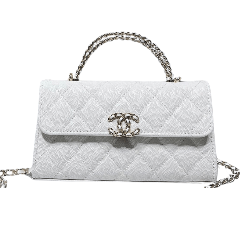 ＣＨＮＥＬPHONE HOLDER WITH CHAIN WHITE