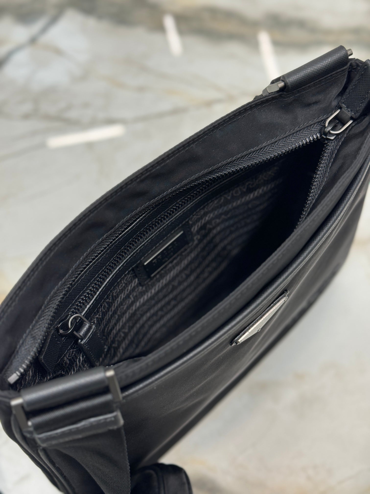 ＰＲＤＡ RE-NYLON AND SAFFIANO LEATHER SHOULDER BAG