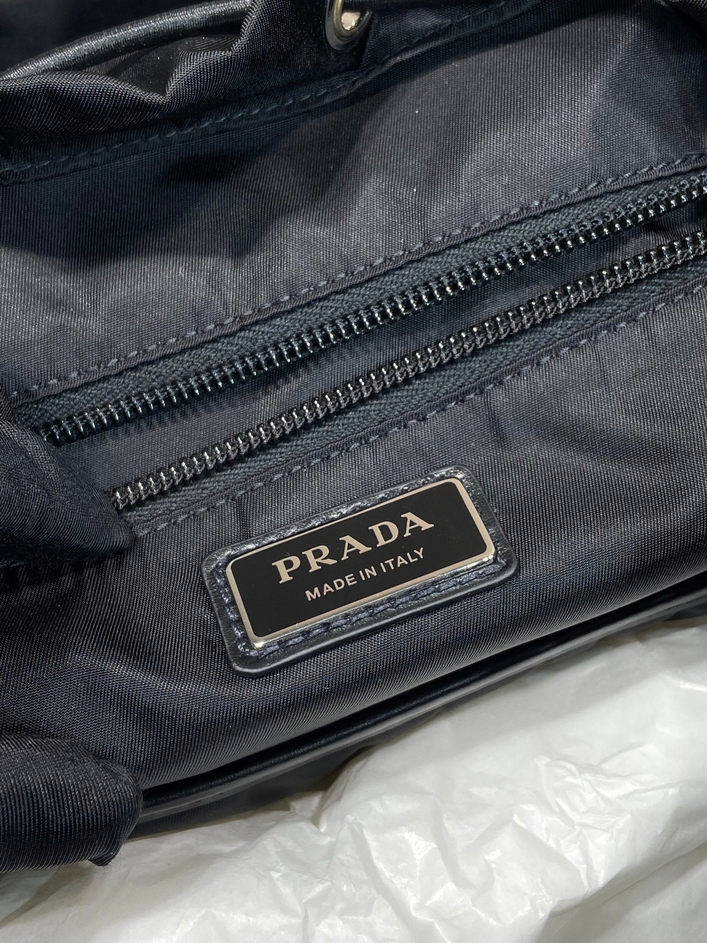 ＰＲＤＡ RE-NYLON AND LEATHER BACKPACK BLACK
