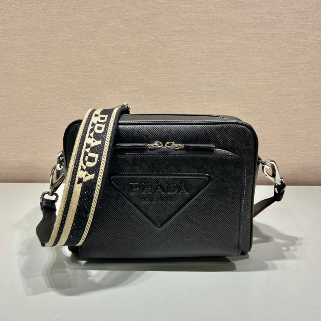 ＰＲＤＡ SAFFIANO LEATHER SHOULDER BAG BLACK