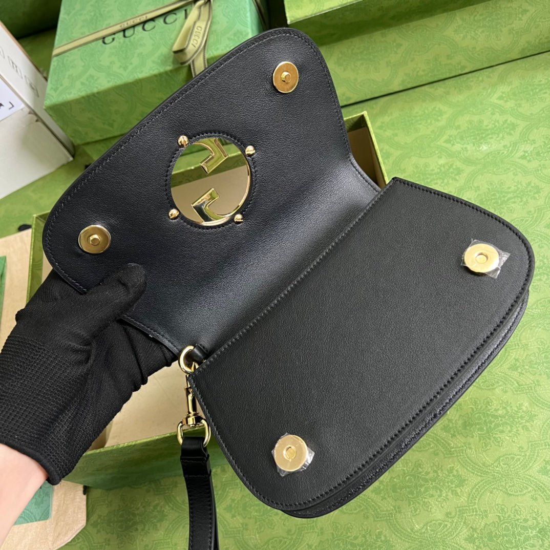 ＧＣＣＩBLONDIE LEATHER SHOULDER BAG BLACK