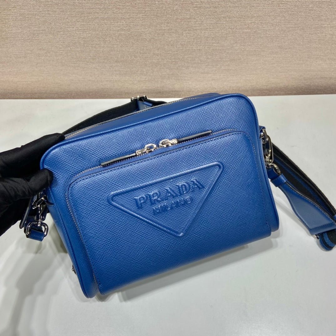 ＰＲＤＡ SAFFIANO LEATHER SHOULDER BAG AIR FORCE BLUE