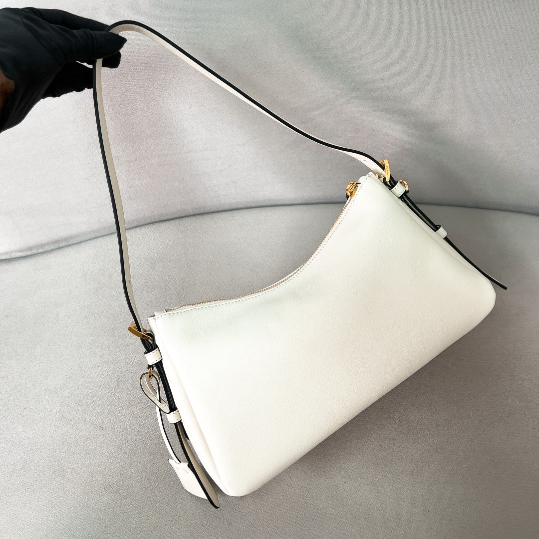 ＰＲＤＡ AIMÉE LARGE LEATHER SHOULDER BAG WHITE