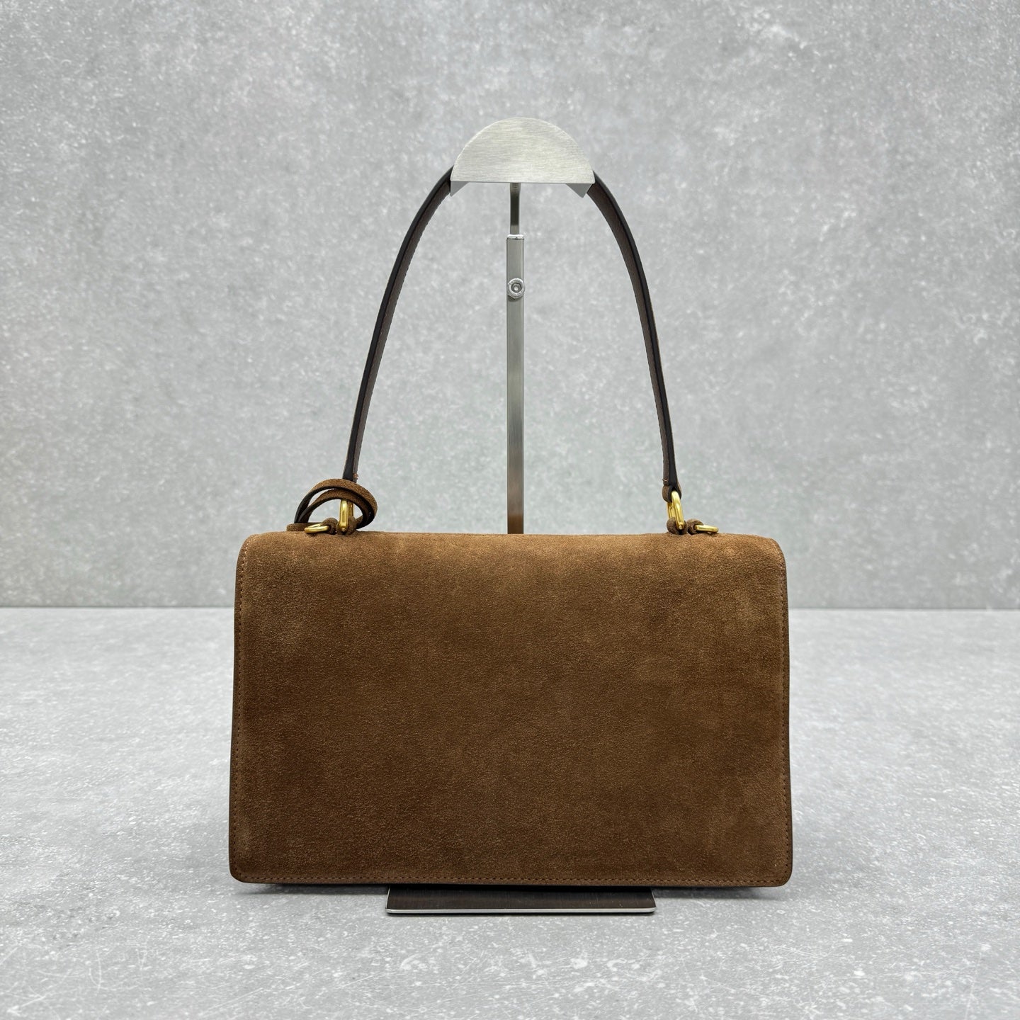 ＰＲＤＡ SOFT SOUND MEDIUM SUEDE SHOULDER BAG COCOA BROWN