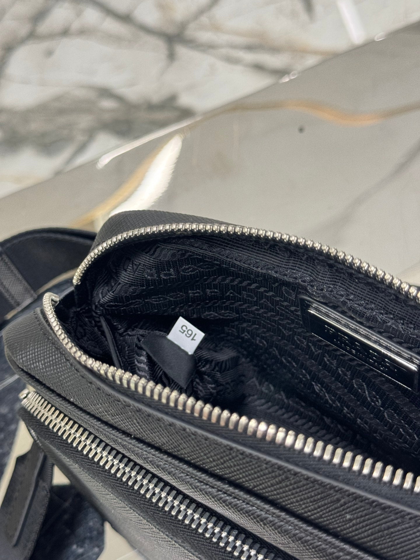 ＰＲＤＡ SAFFIANO LEATHER SHOULDER BAG BLACK