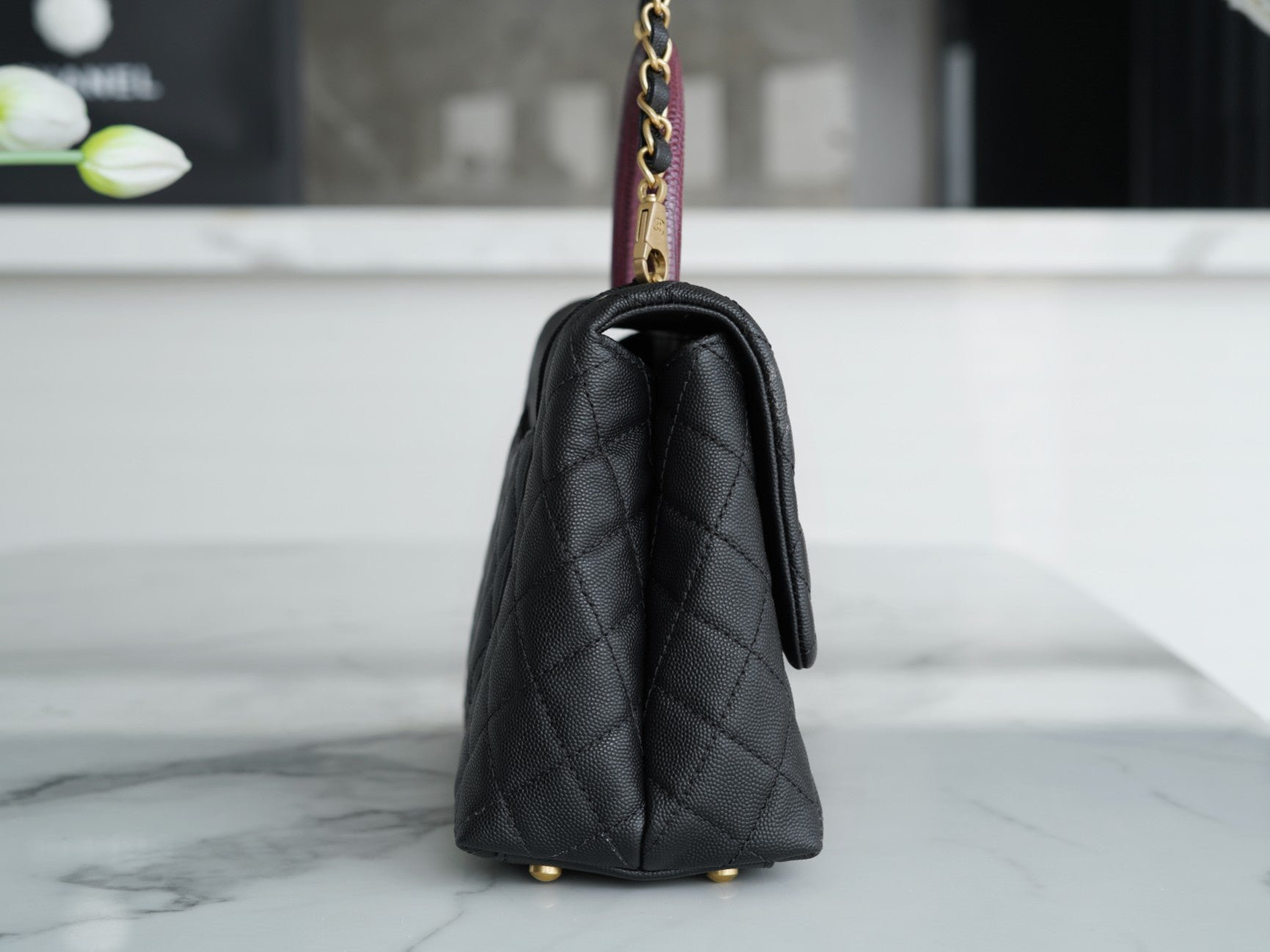 ＣＨＮＥＬCOCO HANDLE BAG BLACK
