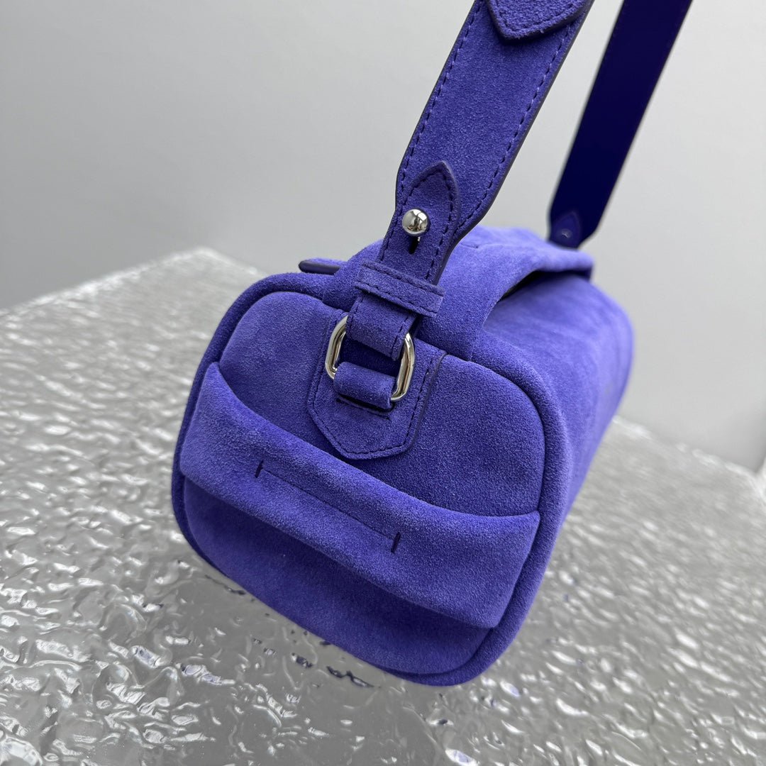ＰＲＤＡ SUEDE LEATHER SHOULDER BAG BLUE