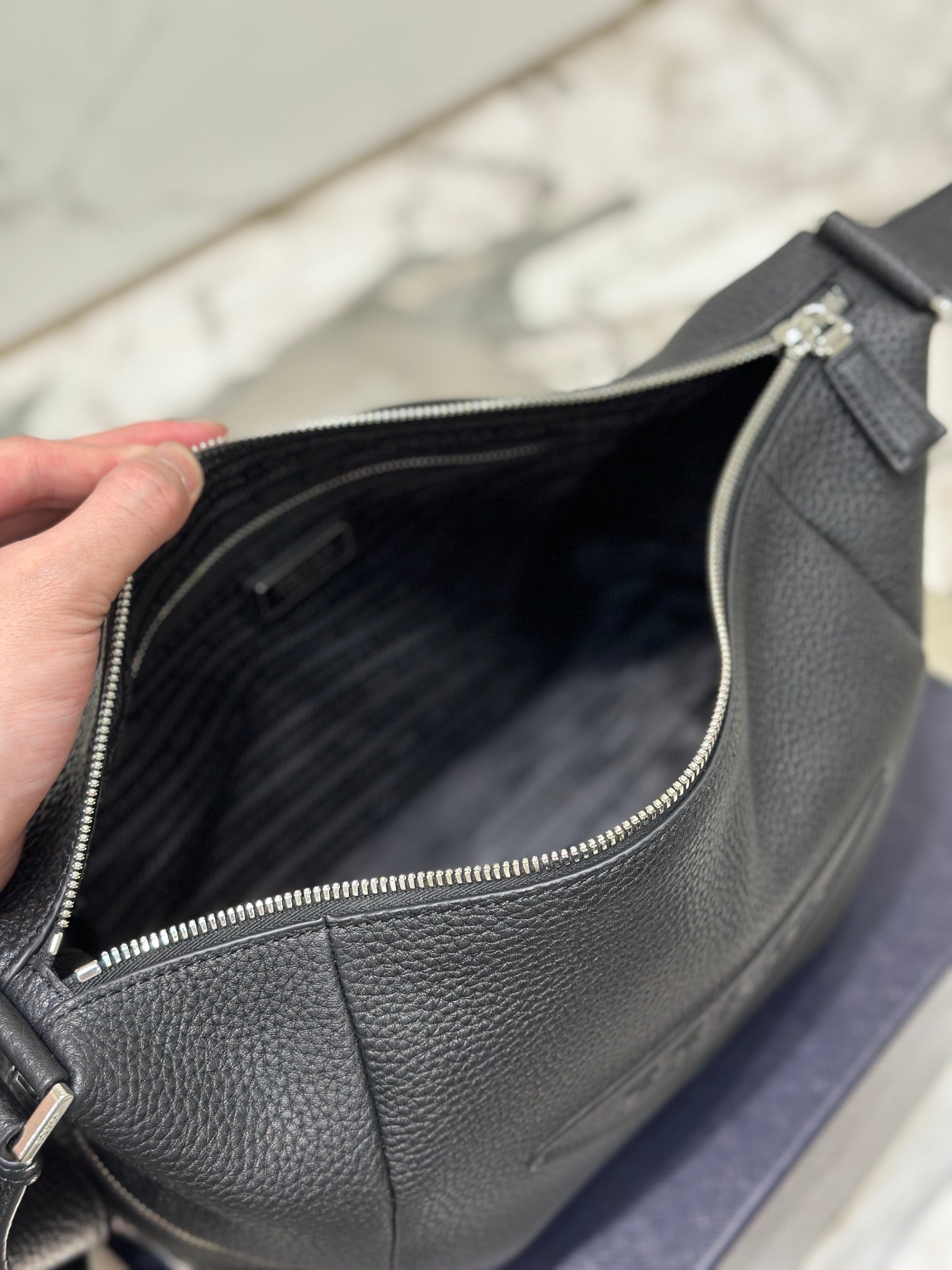 ＰＲＤＡ BLACK LEATHER SHOULDER BAG