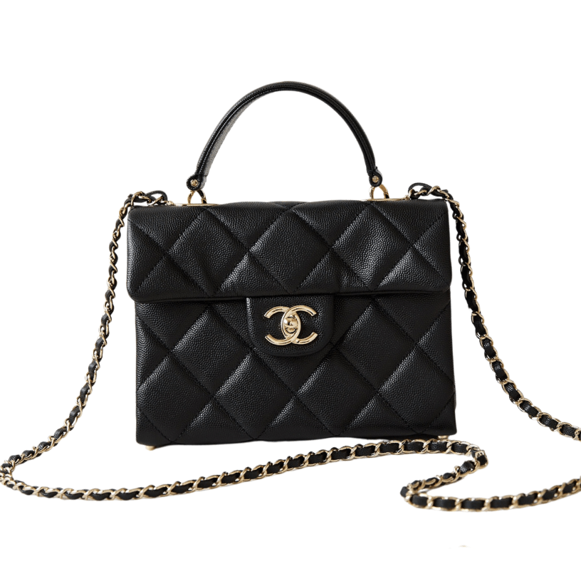 ＣＨＮＥＬFLAP BAG WITH A TOP HANDLE