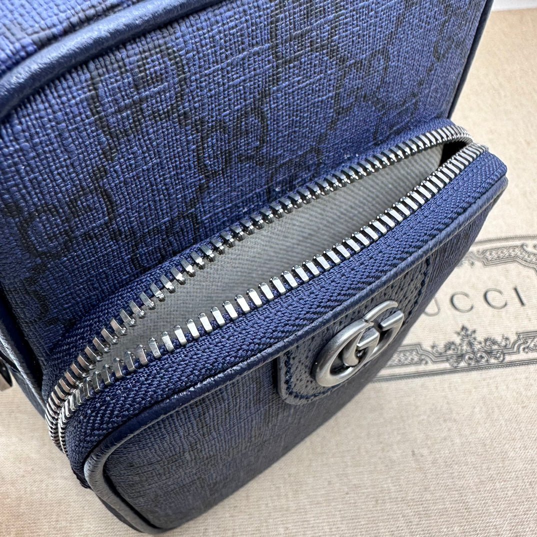 ＧＣＣＩOPHIDIA MINI SHOULDER BAG GG SUPREME NAVY