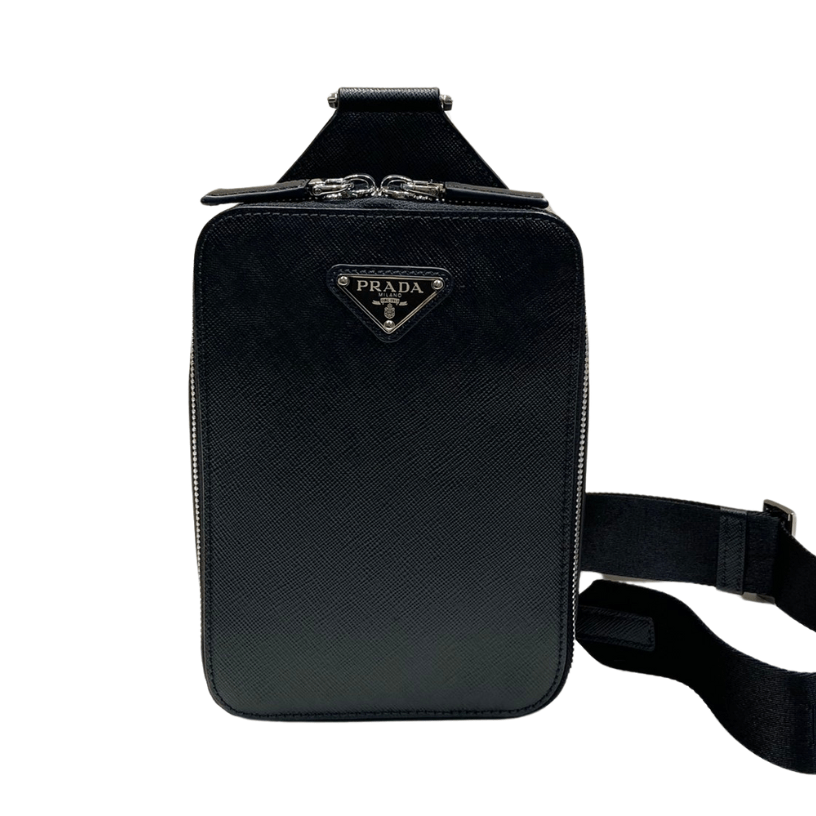 ＰＲＤＡ BRIQUE SAFFIANO LEATHER BAG BLACK